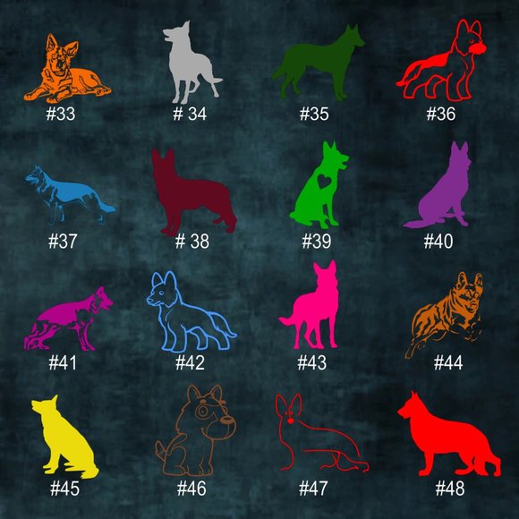GERMAN SHEPHERD VINYL DECAL - 5-6" - Picture 3 of 8